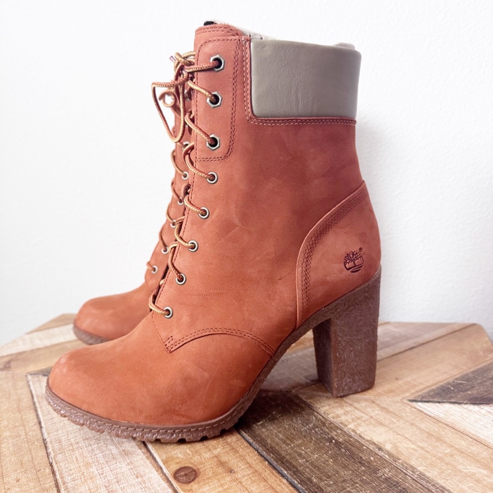 Timberland Glancy Suede Heeled Boots - Picture 3 of 12